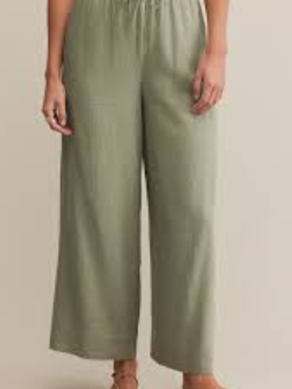 Z Supply Easton Avocado Wide-Leg Crop Drawstring Pants, XS, NWT